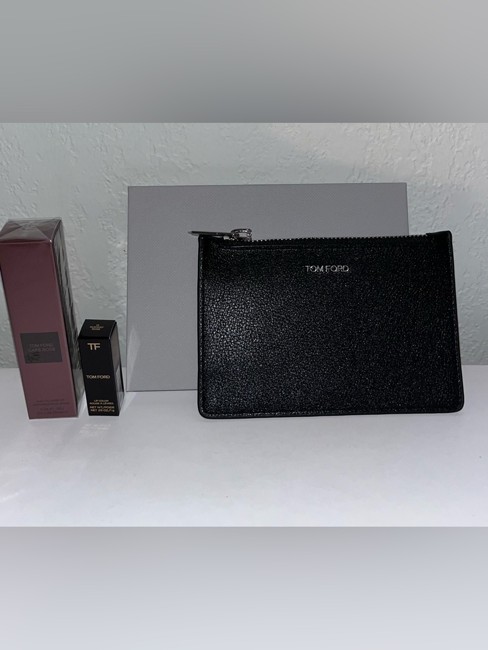 Small Black Leather Pouch w/ bundle